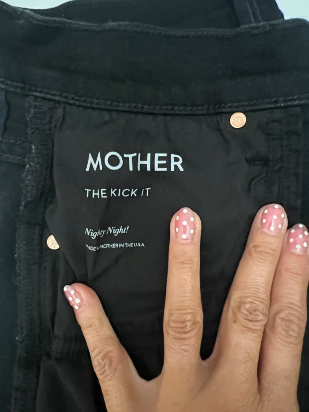MOTHER Black 'The Kick It' Denim